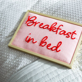 Breakfast In Bed Embroidery Artwork, 3 of 5