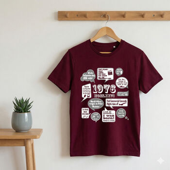 'Events Of 1976' Bespoke 50th Birthday Gift T Shirt, 2 of 11