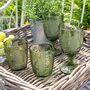 Botanical Green Fern Leaf Glassware, thumbnail 6 of 8