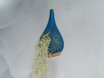 Teardrop Planter | Wood And Blue, 5 of 6