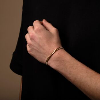 Gold 5mm Curb Link Chain Bracelet, 7 of 12