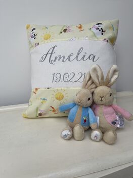 Sunshine Farm Animals Name Cushion Personalised, 6 of 8