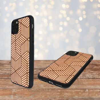 Geometric Cube Wooden Phone Case iPhone Samsung Google, 3 of 6