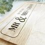 Personalised 'Mr And Mrs' Laser Engraved Chopping Board, thumbnail 4 of 7