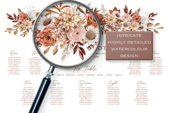 Wedding Table Plan Autumnal Floral, 3 of 7