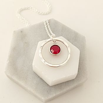 January Birthstone Circle Necklace, 3 of 5