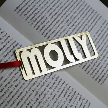 Personalised Gold Bookmark, 2 of 4