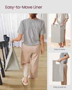 Laundry Hamper With Pull Out Bag And Shelves, 6 of 8