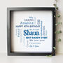 Personalised 40th Birthday Word Art Gift For Him, thumbnail 1 of 9