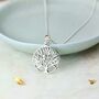 Sterling Silver Tree Of Life Round Necklace, thumbnail 3 of 8