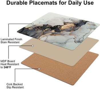 Marble Style Coasters And Placemats Four Pack, 3 of 4