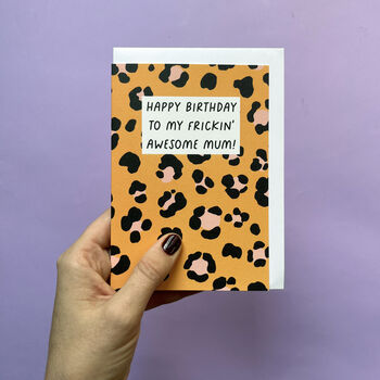 Leopard Birthday Relations, Wordy Card, 5 of 8