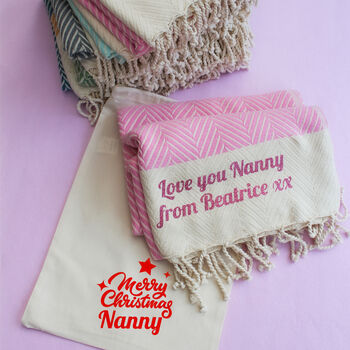 Personalised Soft Cotton Throw, Cotton Anniversary Gift, 8 of 12