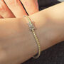 Citrine Gemstone Sterling Silver Tennis Bracelet, thumbnail 2 of 6