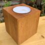 Oak Pillar Candle Holder With Extra Large Tealight, thumbnail 9 of 12