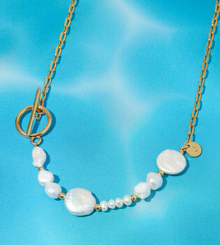 Personalised Pearl And Chain Necklace, 3 of 6