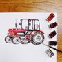 Personalised Tractor Art Print, thumbnail 3 of 5