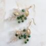 Crystal And Gold Leaf Earrings, thumbnail 3 of 4