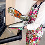 Double Oven Gloves Vivid Garden Blooms Floral, thumbnail 8 of 12