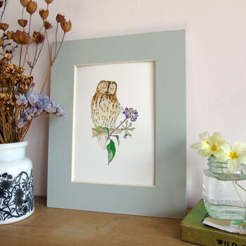 Tawny Owl And Ivy Berries Giclee Fine Art Print, 3 of 9