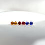 9ct Gold Andralok Stud Earrings With 3mm Crystal, thumbnail 9 of 10