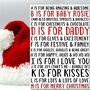 Abc 1st Christmas Daddy Personalised Card, thumbnail 2 of 5