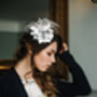 Silver Leather Cocktail Hat 'Thea', thumbnail 5 of 11