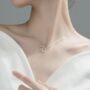 Sterling Silver Crystal Interlocking Circles Pendant Necklace, thumbnail 4 of 6