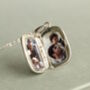 Sterling Silver Rectangle Personalised Locket, thumbnail 2 of 7