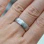 5mm Textured Wedding Band In Sterling Silver, thumbnail 4 of 5
