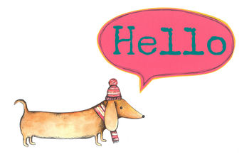 Hello Sausage Dog Greeting Card, 2 of 4