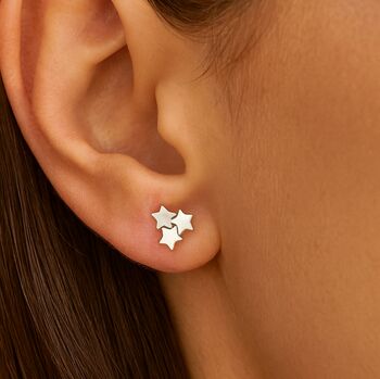 60th Birthday Sterling Silver Star Stud Earrings, 4 of 7