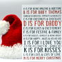 Abc 1st Christmas Daddy Personalised Card, thumbnail 4 of 5