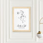 Personalised Romantic Line Art Kissing Couple Print, thumbnail 10 of 11