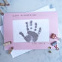 Mother's Day Personalised Handprint Footprint Card, thumbnail 1 of 4