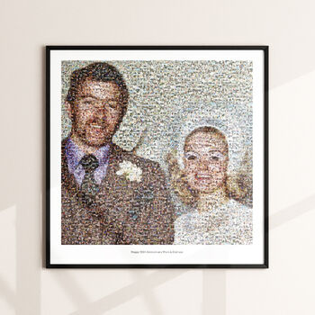 Personalised Wedding Anniversary Mosaic Portrait, 12 of 12
