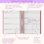 Personalised Luxury 2026 Weekly Diary| Planner| Mulberry Candy Stripe, thumbnail 3 of 11