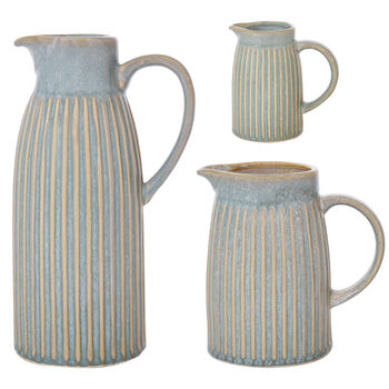 Richmond Washed Stone Pitcher Jug Vases, 2 of 11