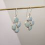 Larimar Drop Earrings: Sterling Silver Blue Gemstone, thumbnail 2 of 12