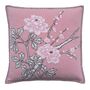 Hand Embroidered Peony Cushion In Pure Wool, thumbnail 2 of 3