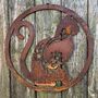 Metal Cat Garden Sculpture Wall Art, thumbnail 1 of 4