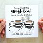 Bestie Tea Pun Birthday Card, thumbnail 1 of 3