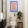 Text Me Funny Bathroom Wall Art Print, thumbnail 9 of 9
