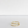 Parallel Double 18ct Gold Vermeil Plated Ring, thumbnail 5 of 7