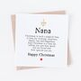 Nana Or Nan Christmas Card, thumbnail 1 of 4