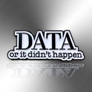 Small Data Or It Didn't Happen Enamel Lapel Tie Pin, 3 of 8