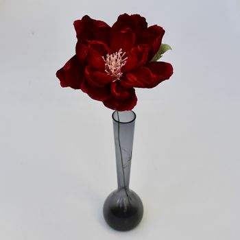 Deep Red Single Stem Paper Flower, 2 of 4