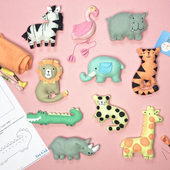 Sew Your Own Jungle Friends Felt Craft Kit, 5 of 11