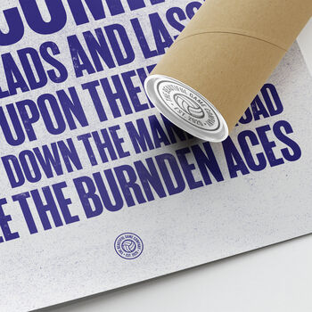 Bolton Wanderers 'Burnden Aces' Football Song Print, 3 of 3