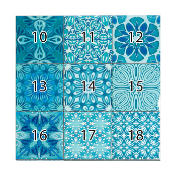 Mix And Match Ceramic Tiles Turquoise Mix, 5 of 12